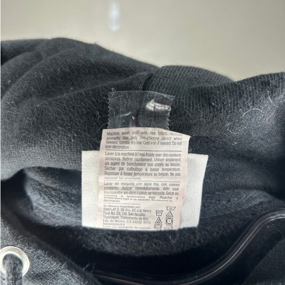 Champion Reverse Weave Black Script Logo Pullover… - image 4